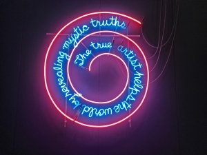 Bruce Nauman, The true artist helps the world by Revealing Mystic Truths (1967)